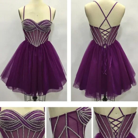 ✨ NEW Beaded Bustier Tulle Mini Dress - Picture 6 of 7